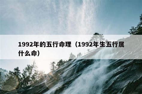 1992年是什么命五行属什么_1992年五行属什么命,第2张