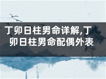 丁卯日柱男命配偶_丁卯日柱男命详解,第2张