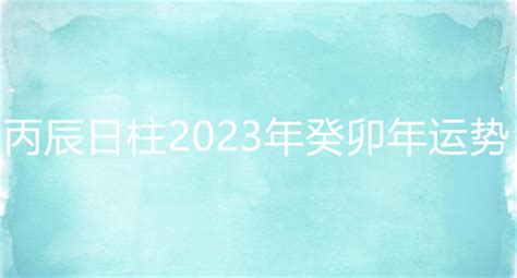 丙辰日柱2023年癸卯年运势_丙辰日柱走什么大运好,第2张