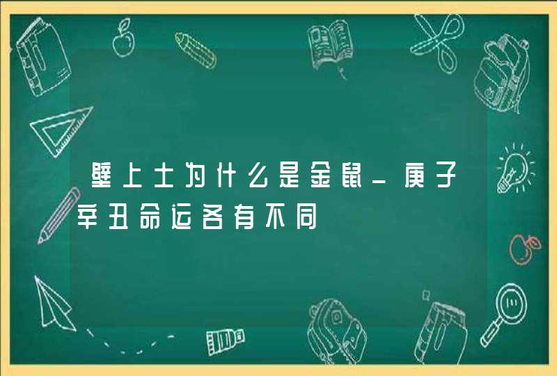 壁上土为什么是金鼠_庚子辛丑命运各有不同,第1张