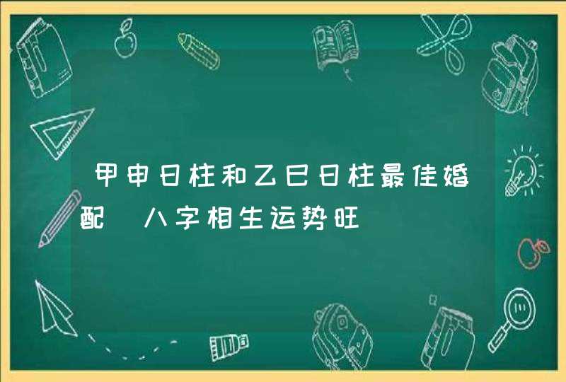 甲申日柱和乙巳日柱最佳婚配_八字相生运势旺,第1张