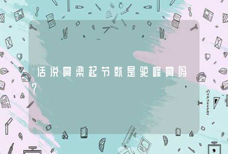 话说鼻梁起节就是驼峰鼻吗？,第1张