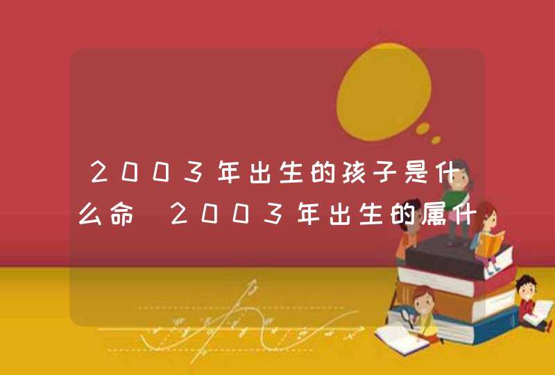 2003年出生的孩子是什么命_2003年出生的属什么,第1张