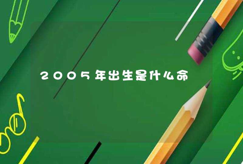 2005年出生是什么命,第1张