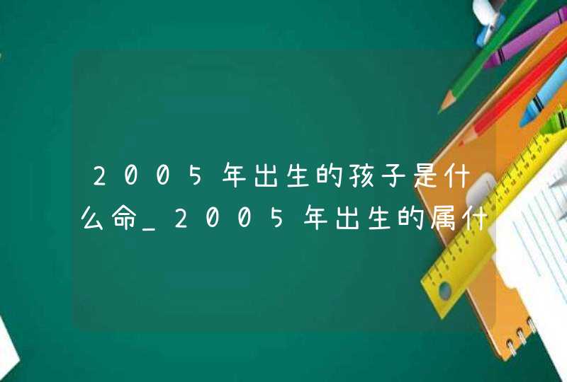 2005年出生的孩子是什么命_2005年出生的属什么,第1张