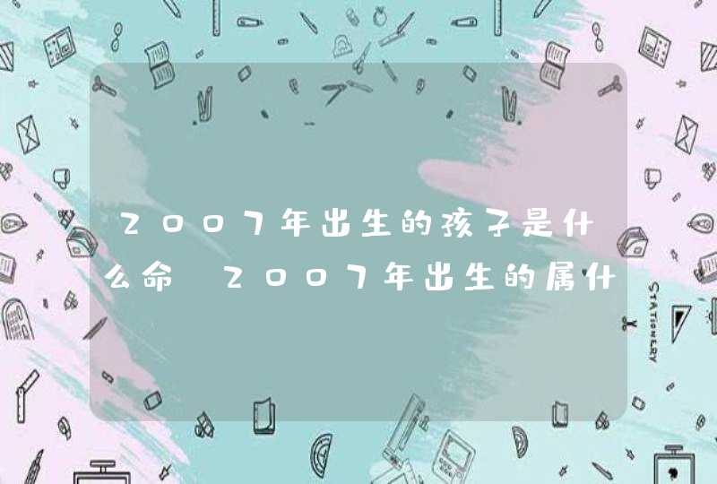 2007年出生的孩子是什么命_2007年出生的属什么,第1张