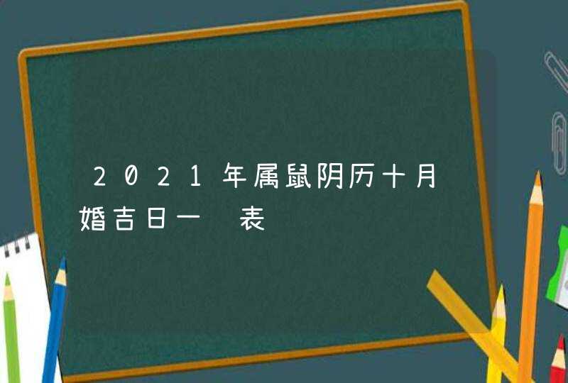 2021年属鼠阴历十月结婚吉日一览表,第1张