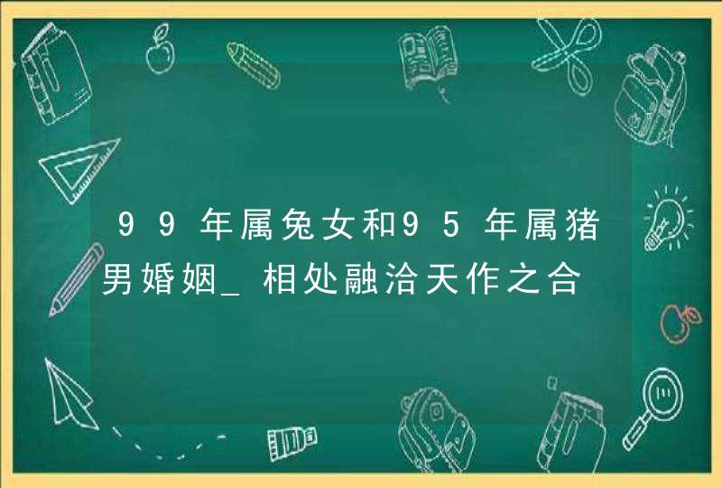 99年属兔女和95年属猪男婚姻_相处融洽天作之合,第1张